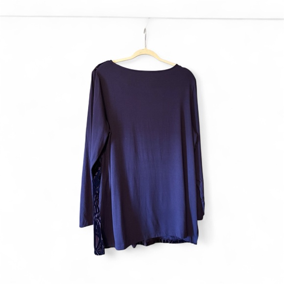 Chico's Women's Plum Long Sleeve Blouse - Picture 2 of 3